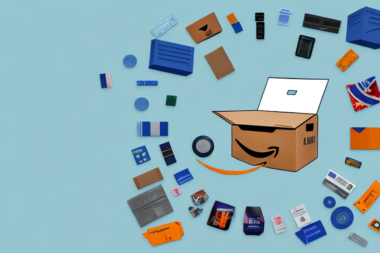 An amazon box with a ppc (pay per click) symbol on it