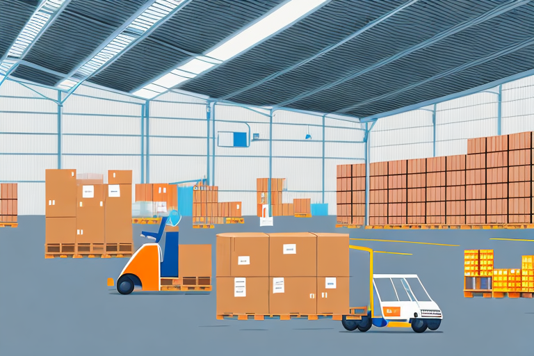 A well-organized warehouse filled with various products