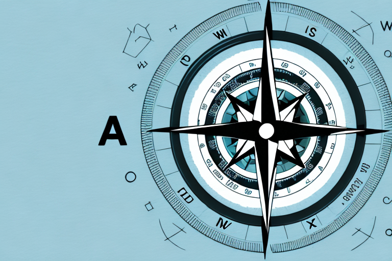 A compass surrounded by different types of amazon products