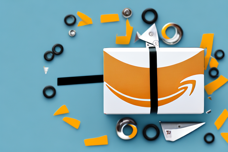 An amazon package being weighed down by a heavy acos percentage symbol