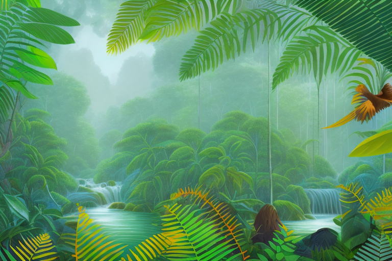 An amazon rainforest scene