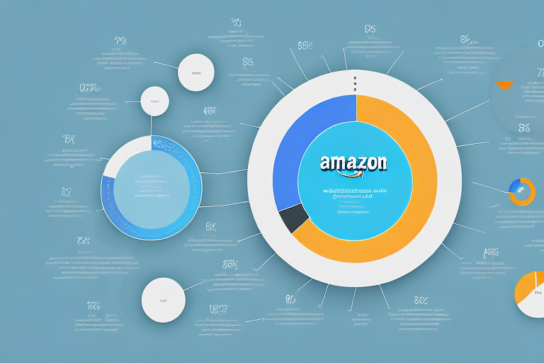 An amazon package with a pie chart on it