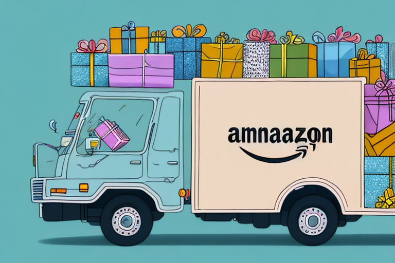 An amazon delivery truck