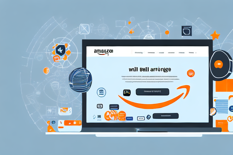 A computer screen showing a well-designed amazon landing page with various elements like product images