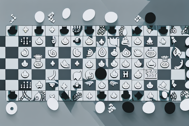 A strategic chessboard with pieces symbolizing elements of amazon fba ppc strategy