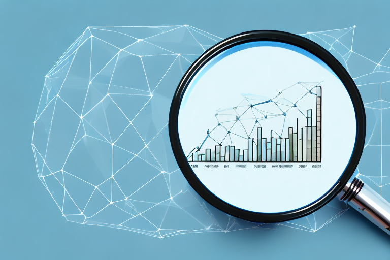 A magnifying glass hovering over a stylized computer screen showing graphs and charts representing improved advertising performance