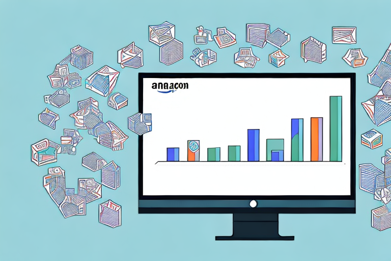 A large computer screen displaying various graphs and charts related to amazon ppc operations