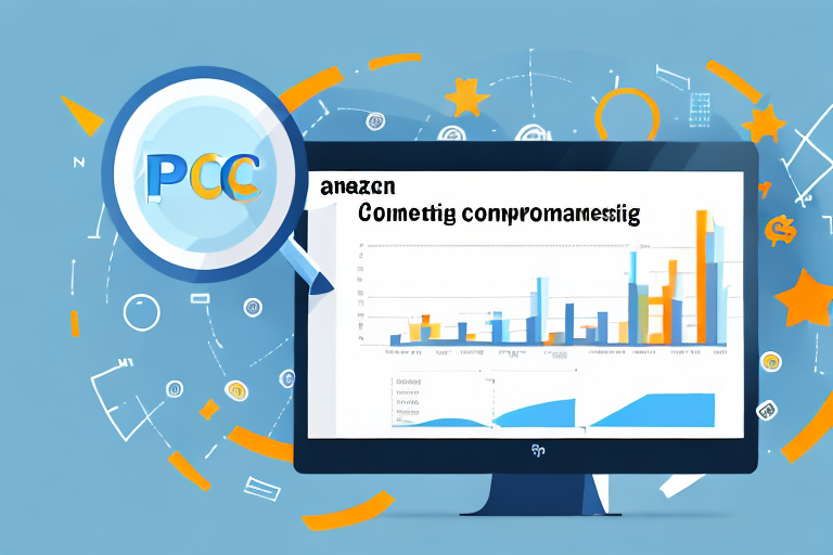 A computer screen displaying a graph chart of ppc marketing performance