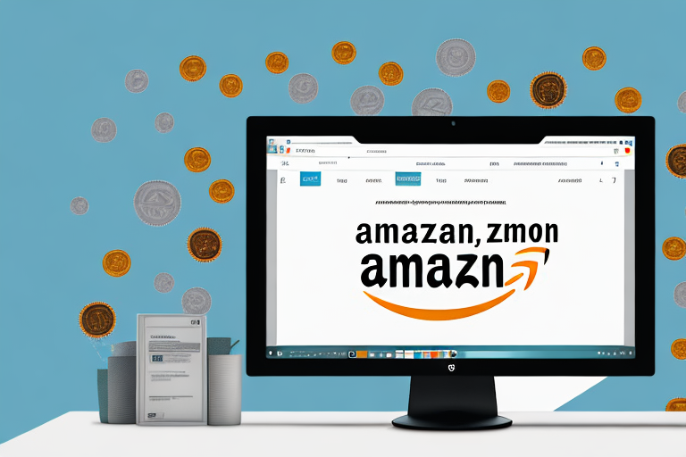 A desktop computer with amazon's website on the screen