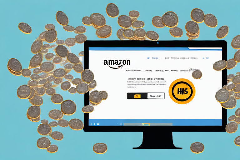 A computer screen showing an amazon product page with a highlighted ad