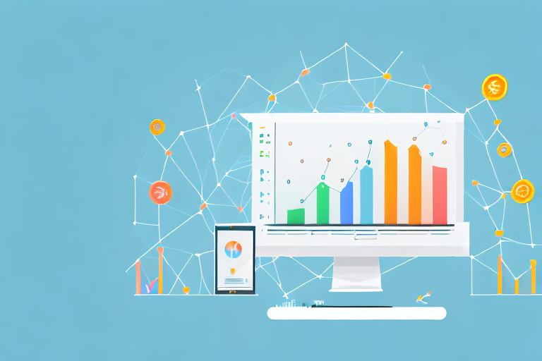 A dynamic bar graph and pie chart symbolizing data analysis