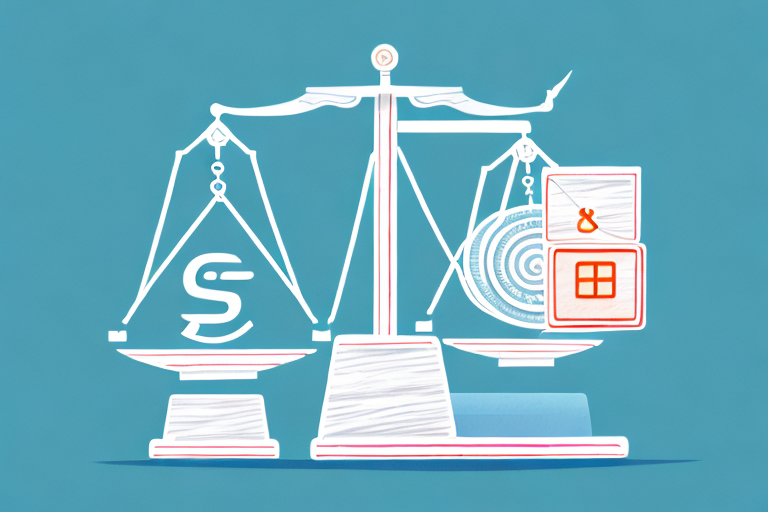 A scale balancing two boxes