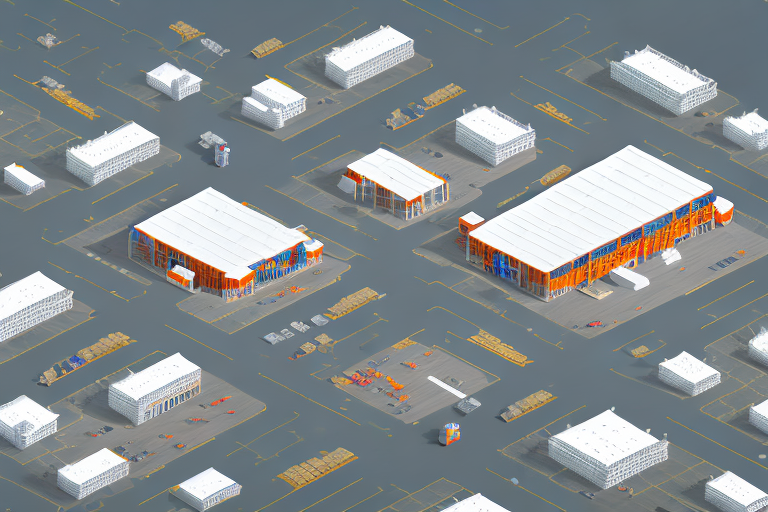 Two large warehouses