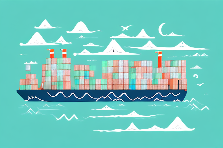 A large cargo ship filled with boxes