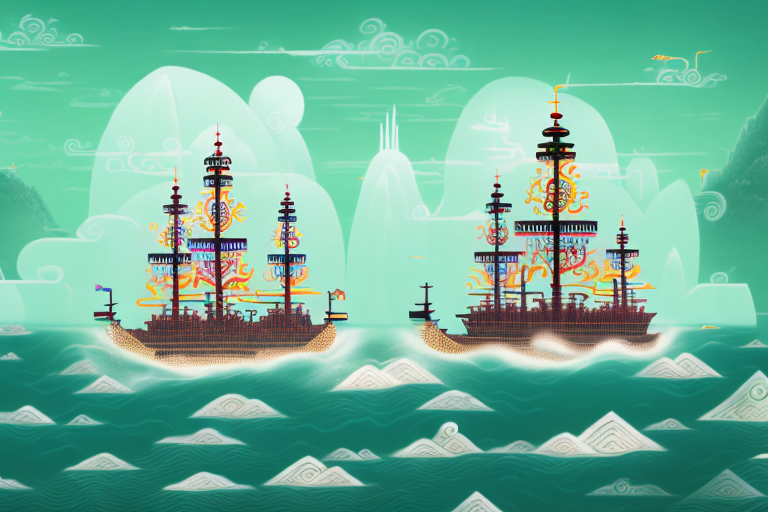 Two large ships