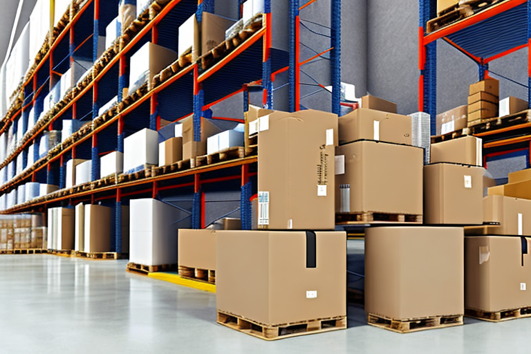 A well-organized warehouse filled with various types of products ready for shipment