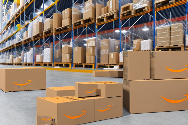 A warehouse with numerous packages ready for shipment
