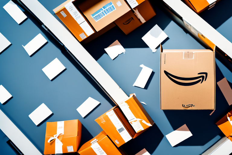 An amazon box and an alibaba box