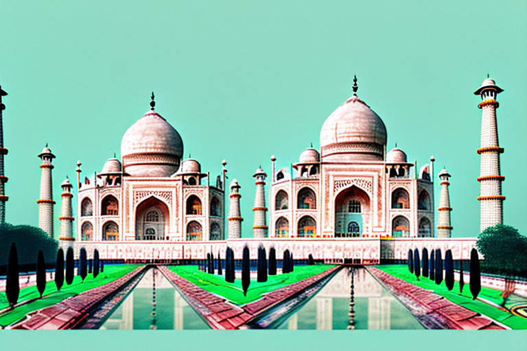 The iconic landmarks of india (like the taj mahal or india gate)