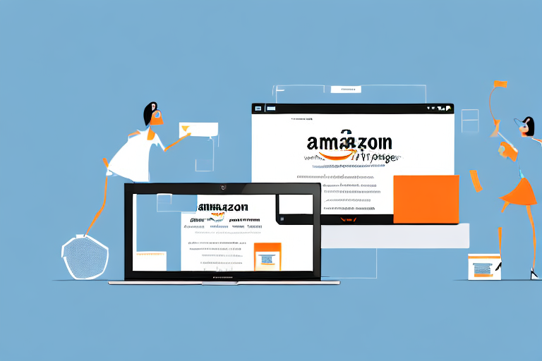 A computer screen displaying an amazon webpage on one side and an alibaba webpage on the other