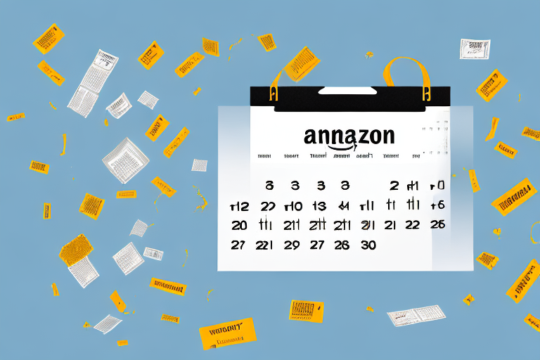 A calendar with amazon packages