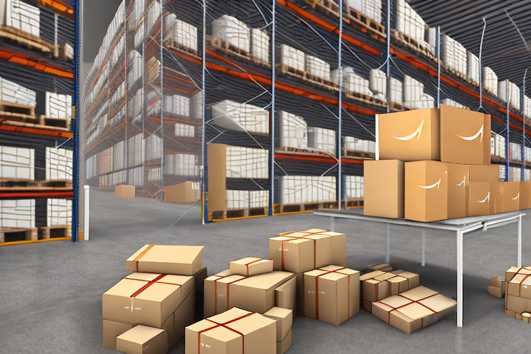 A warehouse filled with packaged boxes