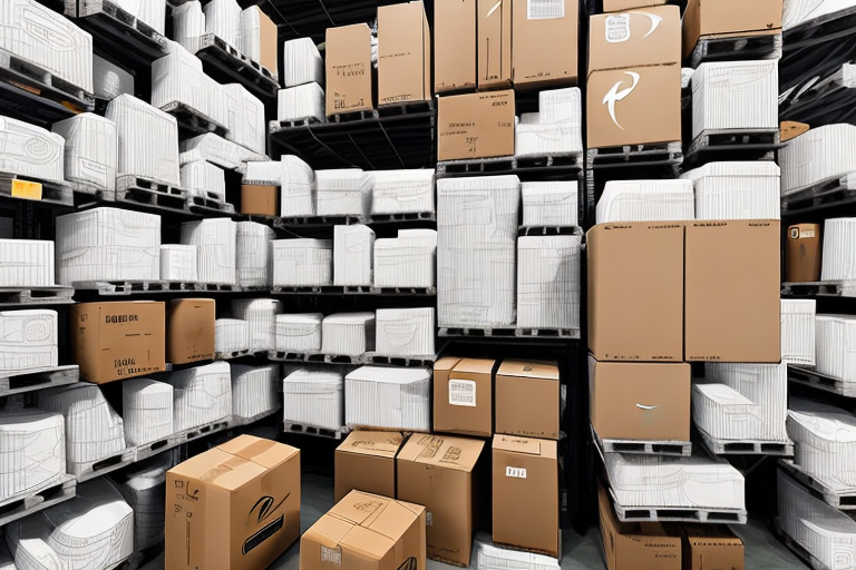 A warehouse with multiple packages ready for shipping