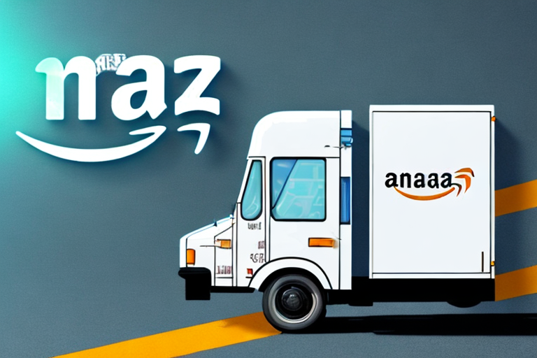 A delivery truck with an amazon prime box in the back