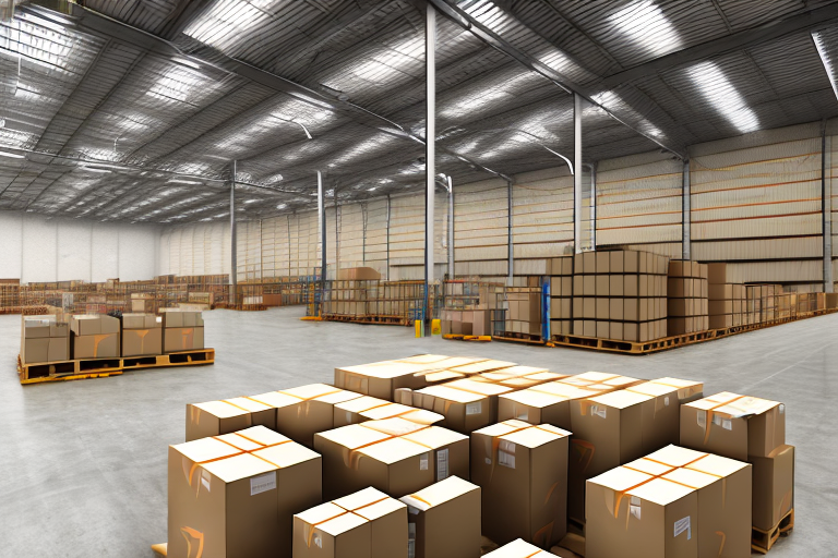 A warehouse with packages ready for shipment