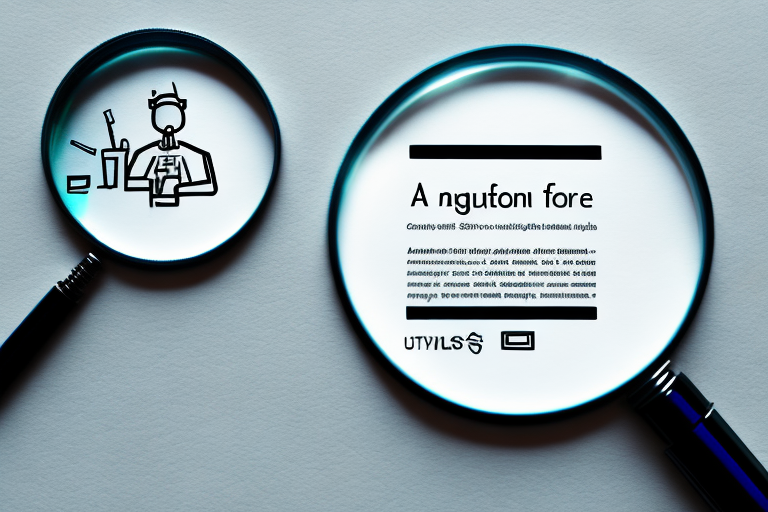 A magnifying glass hovering over a stylized representation of an amazon product page