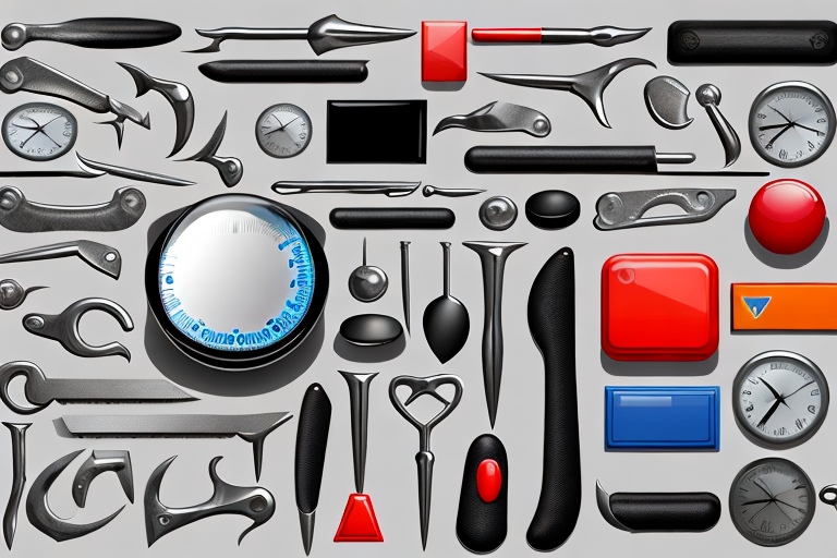 A collection of ten different tools