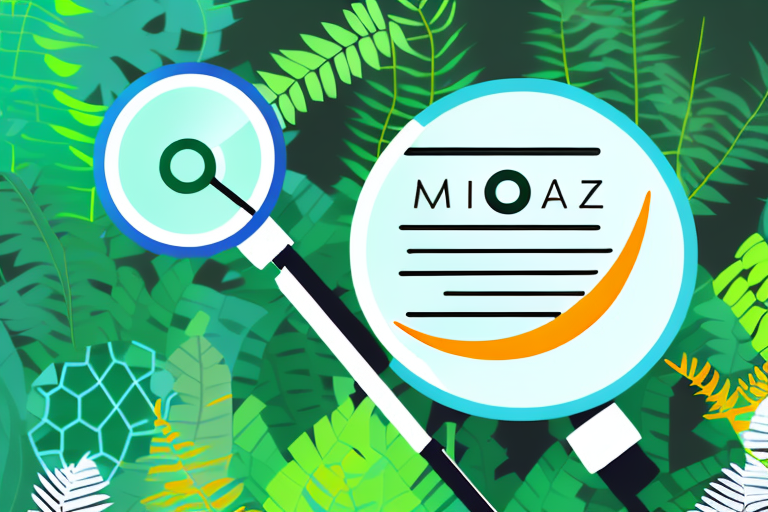 A magnifying glass hovering over an amazon-like jungle