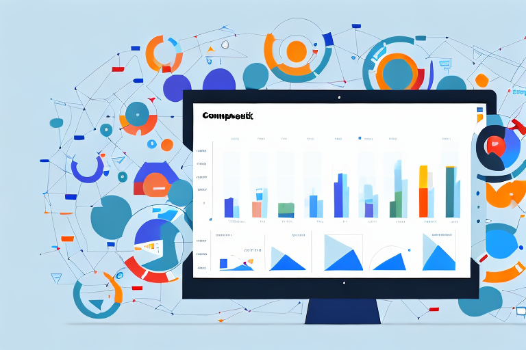 A computer screen showing a dashboard of an fba replenishment software with various graphs and charts indicating growth