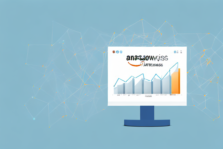 A computer screen displaying a graph indicating business growth