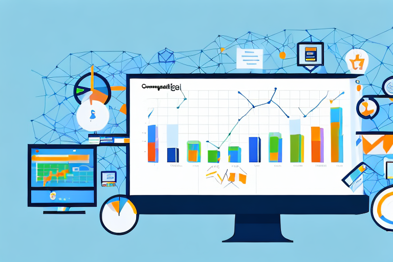 A computer screen displaying various analytical graphs and charts