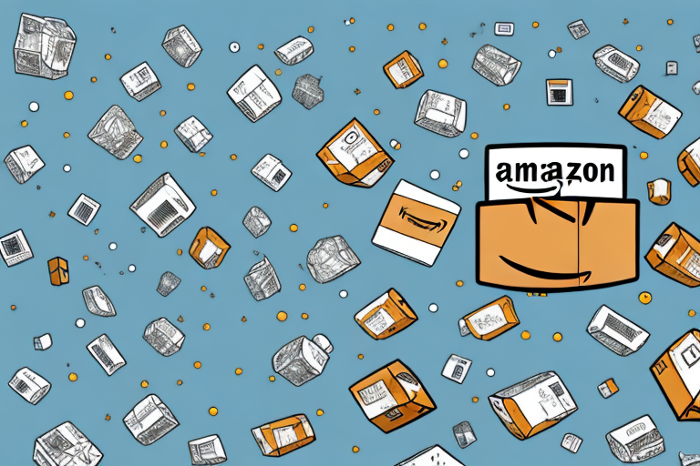 An amazon package surrounded by upvote and downvote symbols