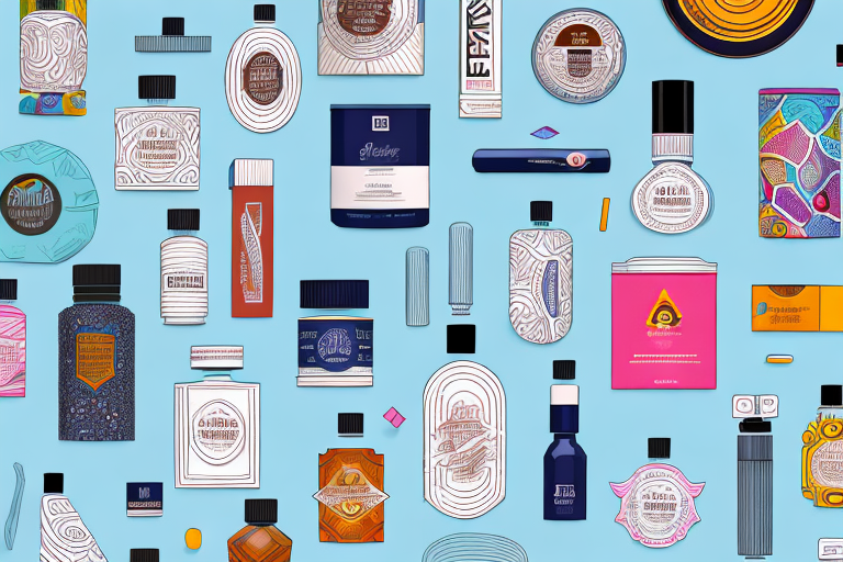 A diverse collection of product packaging designs