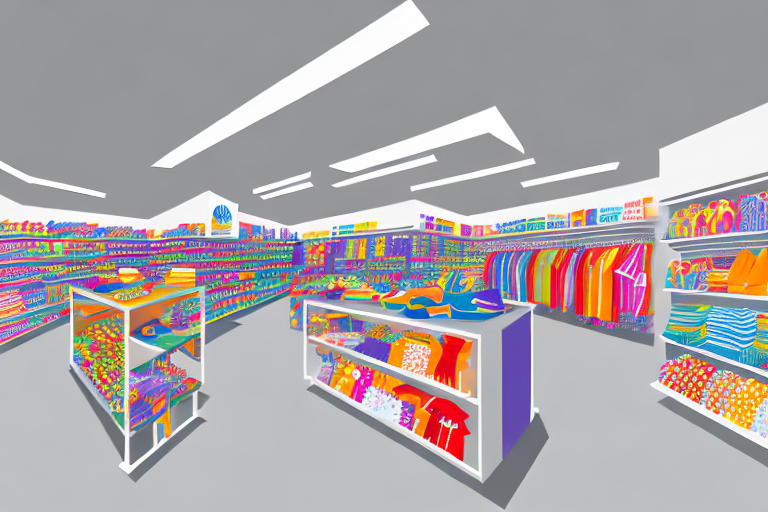 A vibrant and organized store layout