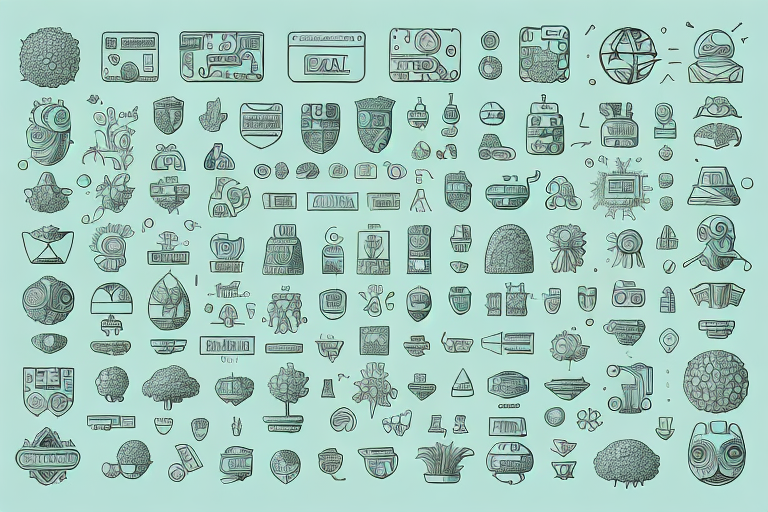 A variety of different online store icons