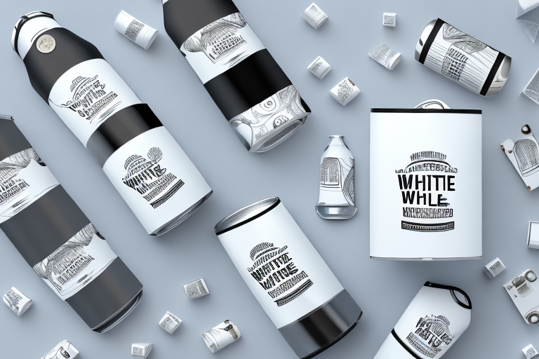 Various white label products like a bottle