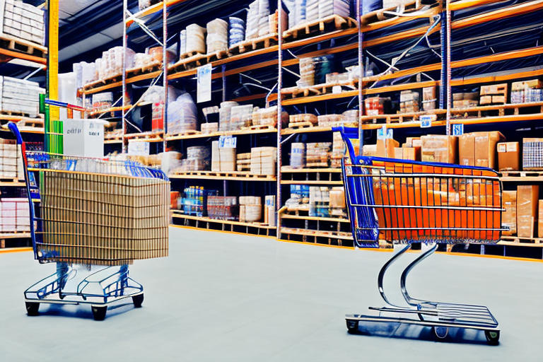 A warehouse filled with various types of products