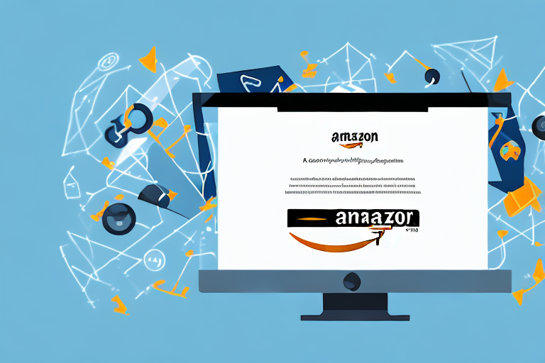 A computer screen displaying the amazon website with an arrow pointing towards the fba sign-up button