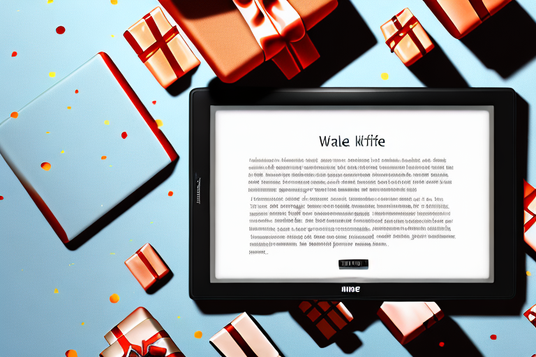 An amazon kindle surrounded by gift boxes