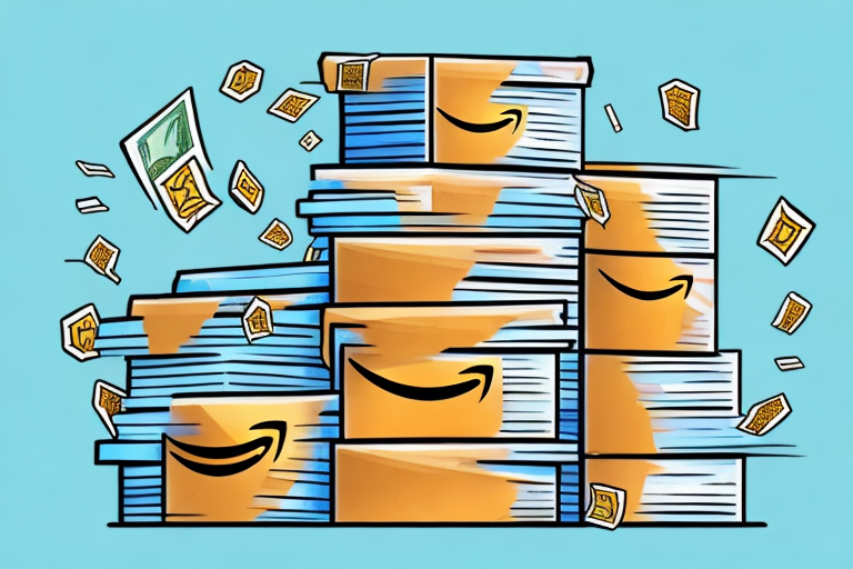 A pile of amazon packages stacked high
