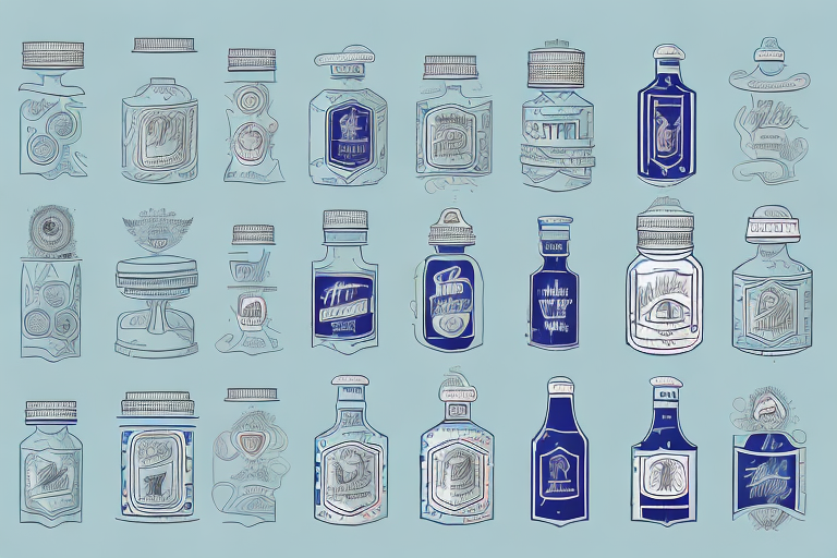 A variety of product types such as a bottle