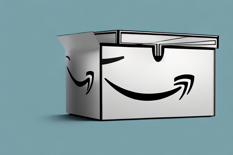 A stylized amazon box transforming into a piece of furniture