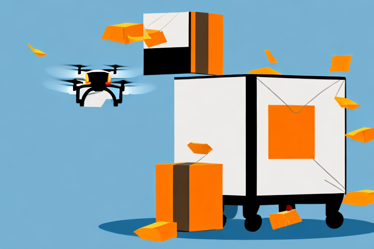 A box being loaded onto a delivery drone