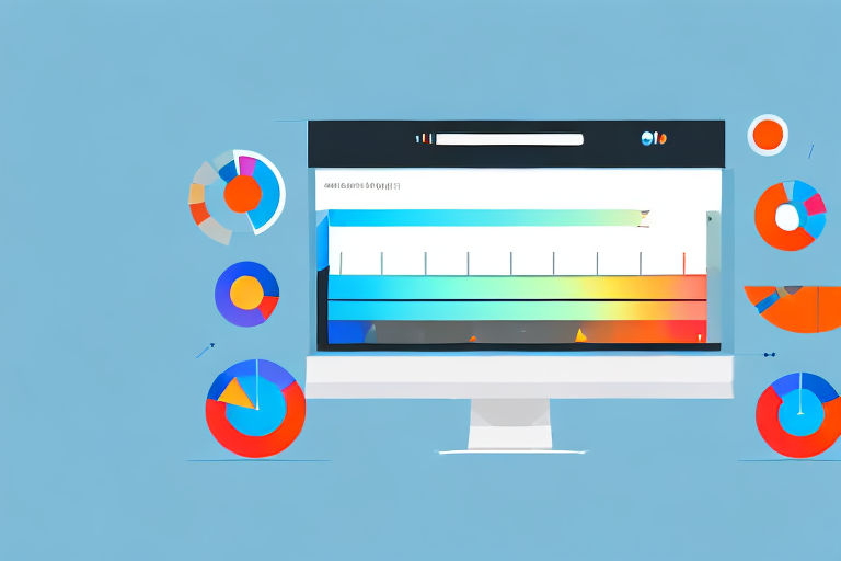 A computer screen displaying a dynamic bar graph and pie chart