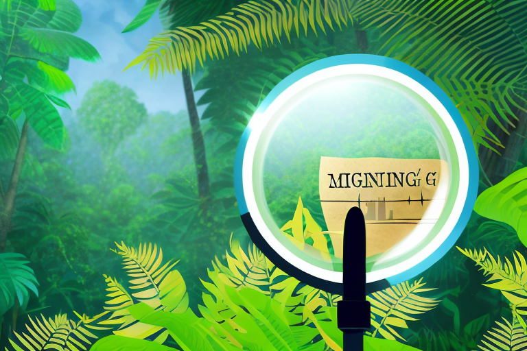 A magnifying glass over an amazon jungle scene