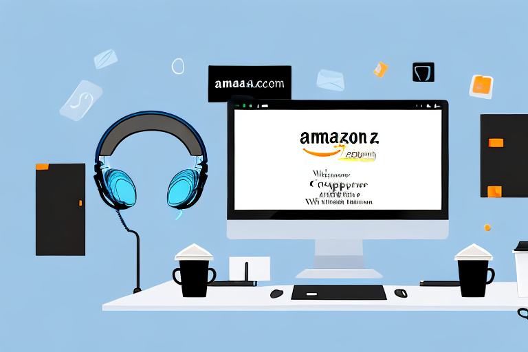 A computer desktop with amazon's website open